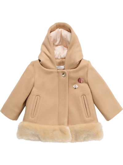 chloe hood fake fur jacket