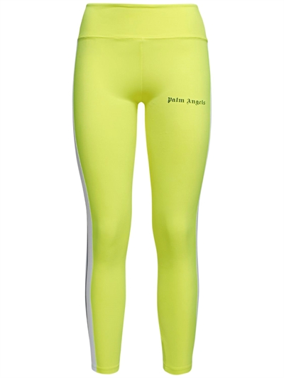 Palm Angels - Legging en jersey avec bande latérale - Jaune Fluo |  Luisaviaroma