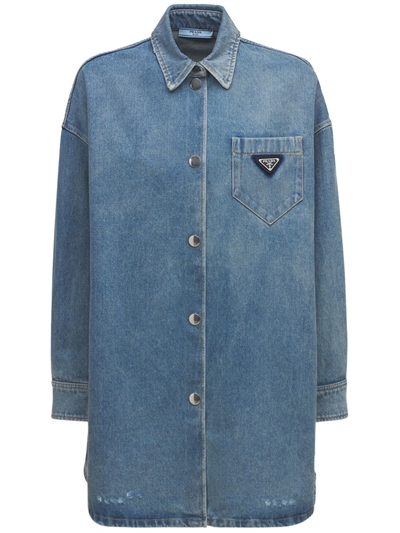 prada denim shirt
