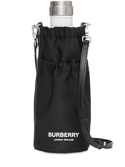 Burberry Econyl-flaschenhalter Mit Logo-print in Schwarz Damen Taschen Taschen-Accessoires 