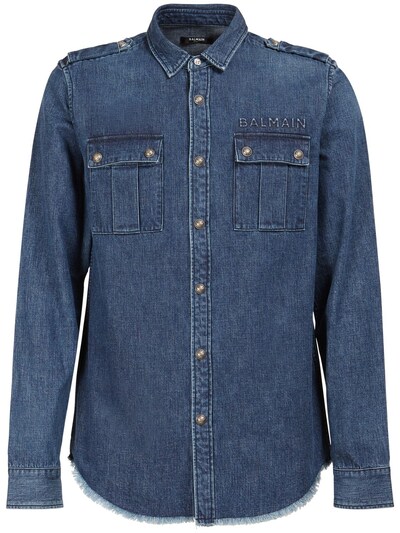 balmain denim shirt