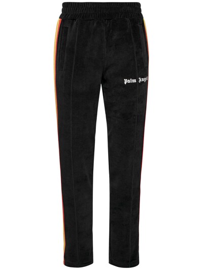 palm angels black chenille track pants