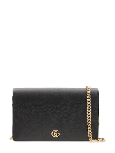 gucci chain wallet black