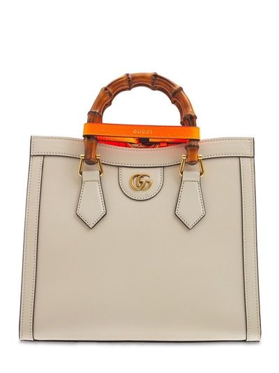 Gucci - Bolso de mano diana de piel y bambú con asa - | Luisaviaroma