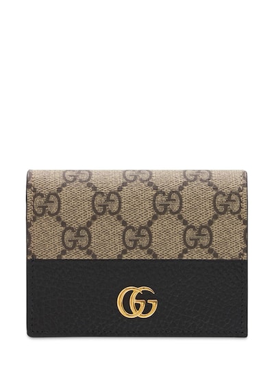 Gucci | Men GG Supreme Canvas Wallet Black Unique