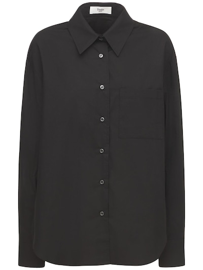 Lui Cotton Shirt in Black - The Frankie Shop