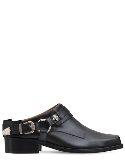 Leather mule boots w/buckles - Toga Virilis - Men | Luisaviaroma