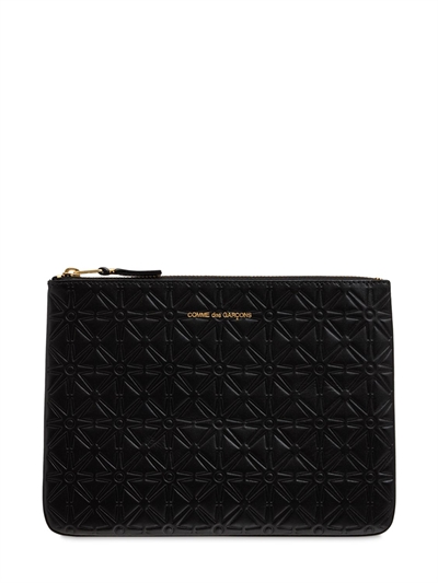 comme des garcons embossed wallet