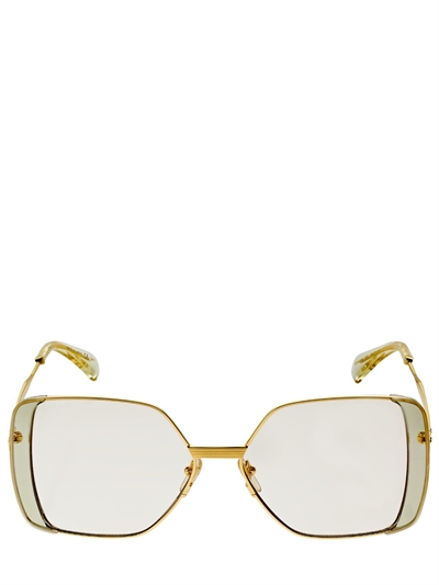Gucci - Occhiali da sole in metallo - Oro/Giallo | Luisaviaroma