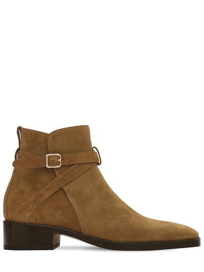 Tom Ford - 40mm rochester suede ankle boots - Tan | Luisaviaroma