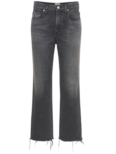 Daphne crop high waist stovepipe jeans 