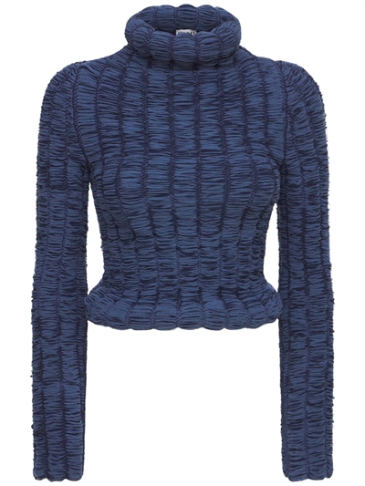 ruched pullover sweater