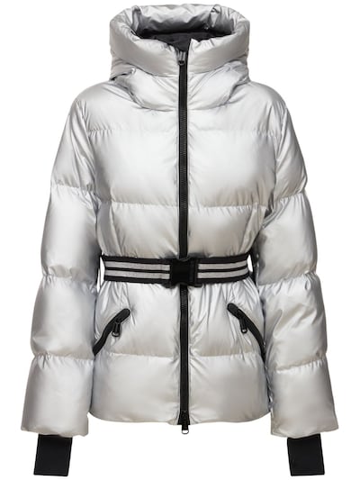 Goldbergh Grace Metallic Quilted Down Jacket Silver Luisaviaroma