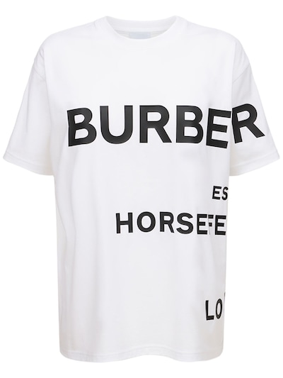 Burberry - Carrick logo cotton t-shirt - White/Black | Luisaviaroma