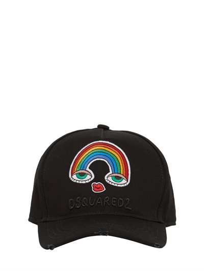 Dsquared2 - Cappello in gabardina di cotone - Nero | Luisaviaroma