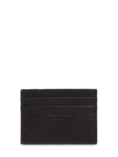 Logo print faux leather card holder - Dsquared2 - Men | Luisaviaroma