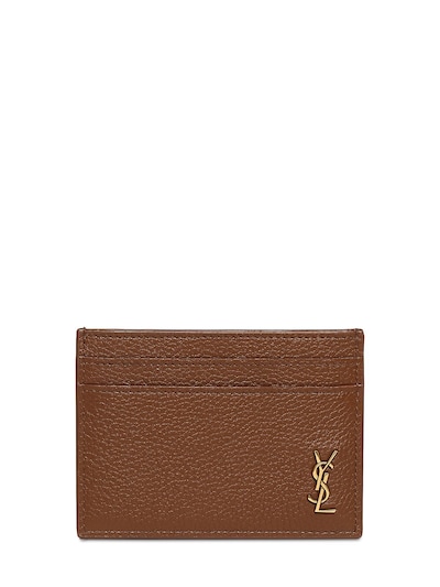 Saint Laurent Men's Monogrammed Leather Cardholder