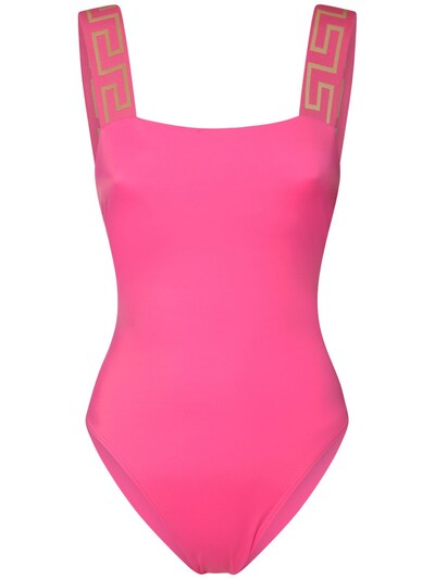 versace one piece swimsuit pink