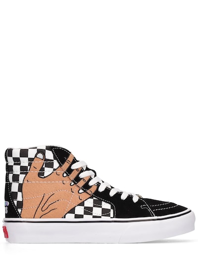 womens checkered vans lace up