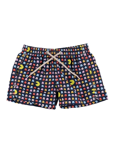 Pac-man print nylon swim shorts 