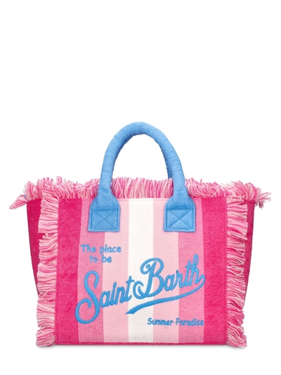 Mc2 Saint Barth - Borsa In Canvas Vichy Rosa - annameglio.com shop online
