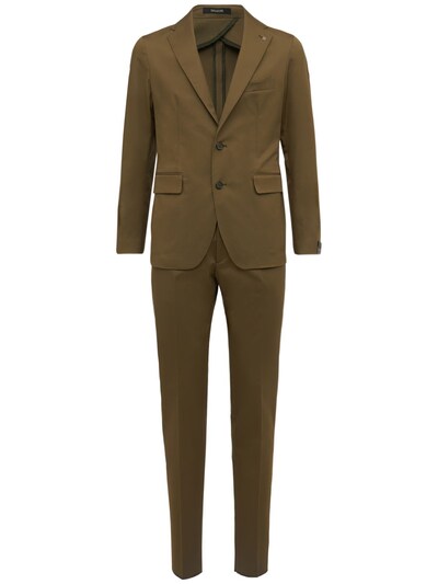 green gabardine suit