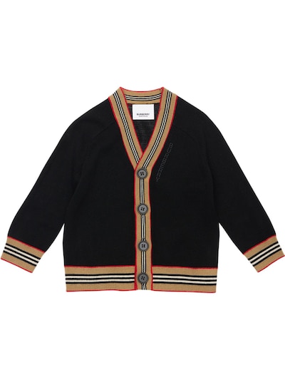 Icon Stripe Wool Knit Cardigan Luisaviaroma Boys Clothing Sweaters Cardigans 