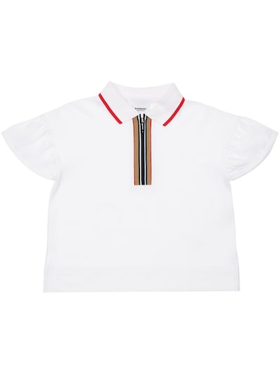 Icon Stripe Cotton Piqué Polo Shirt Luisaviaroma Girls Clothing T-shirts Polo Shirts 