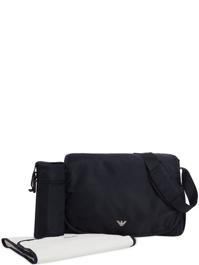 grey armani changing bag