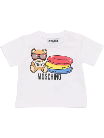 Moschino - Summer toy logo cotton jersey t-shirt - White | Luisaviaroma