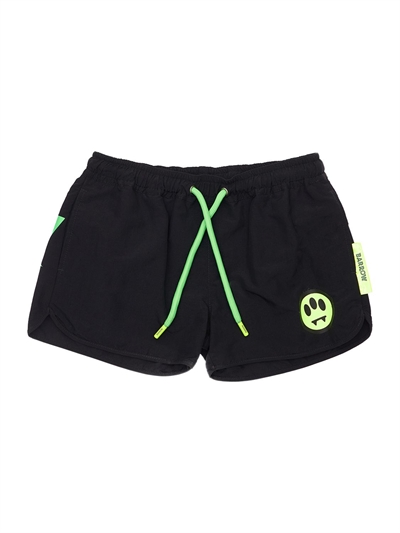Barrow - Shorts mare in nylon con logo - Nero | Luisaviaroma