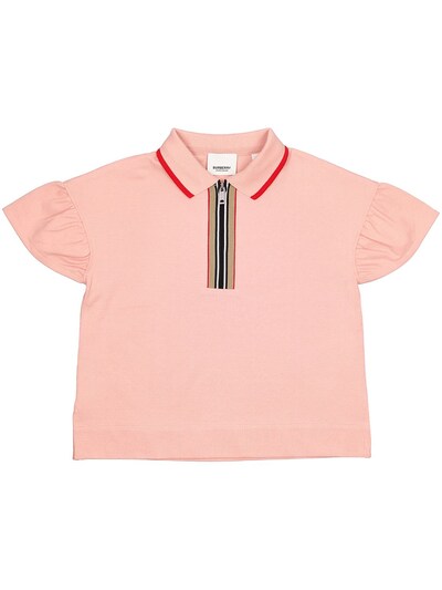 Icon Stripe Cotton Polo Shirt Luisaviaroma Girls Clothing T-shirts Polo Shirts 