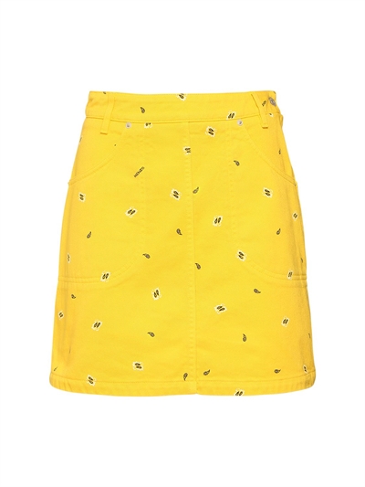KENZO - Bandana print denim mini skirt 