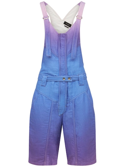 Damen Bekleidung Jumpsuits und Overalls Playsuits Isabel Marant Baumwolle Playsuit Aus Baumwolle Und Leinen kailatd in Blau 