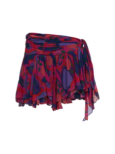 scarp Mundtlig web Atoria printed silk mini skirt - Isabel Marant - Women | Luisaviaroma