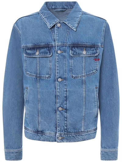 Diesel - D-barcy cotton denim jacket - Blue | Luisaviaroma