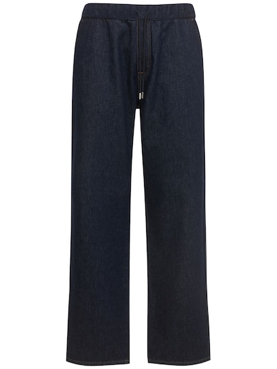 Relaxed cotton jeans - Moncler - Men | Luisaviaroma