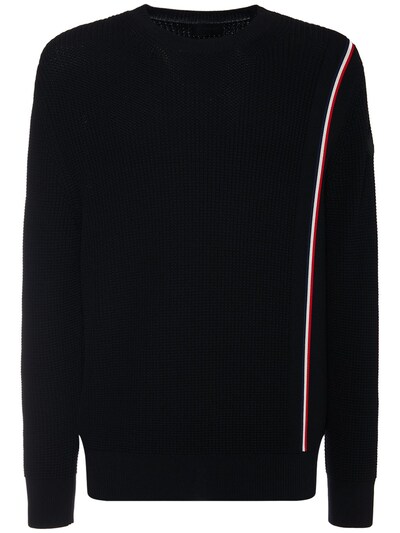 Moncler - Cotton sweater - Black | Luisaviaroma