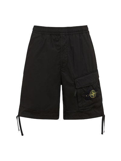 stone island cargo shorts black