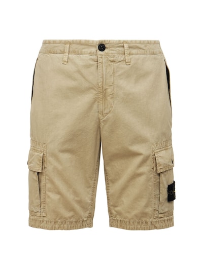 stone island cotton cargo shorts