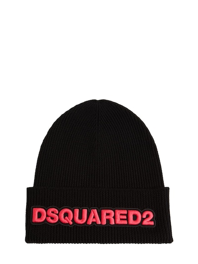 Dsquared2 - Logo wool beanie - Black | Luisaviaroma