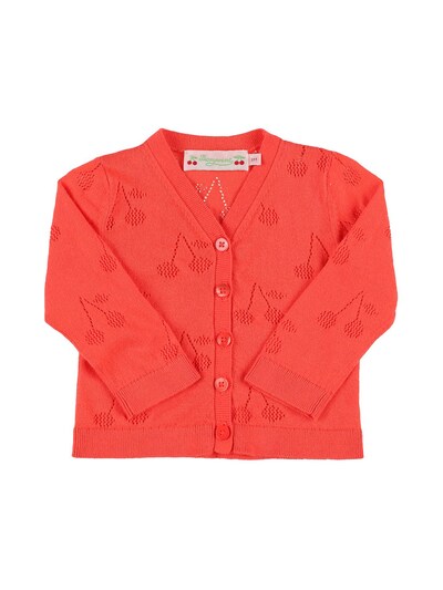 cherry knitted cardigan