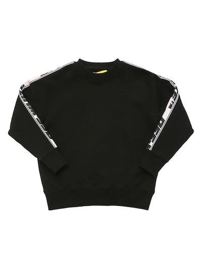 OFF-WHITE: cotton sweatshirt with logo - Black