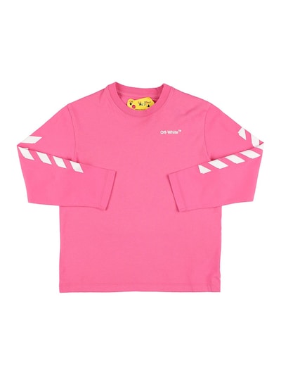 off white long sleeve blue and pink