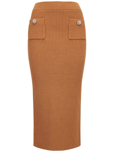 knit midi wrap skirt
