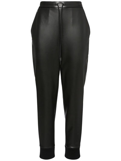 Faux leather slouchy jogger pants 