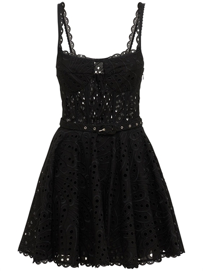 black eyelet lace