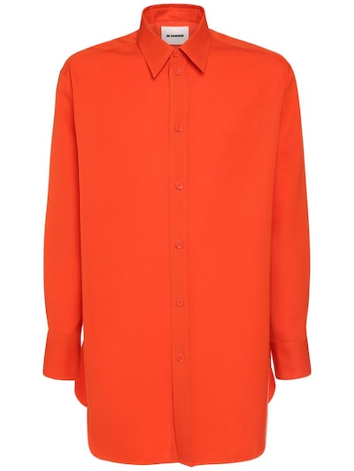 Trockener Wolle in Orange für Herren Herren Bekleidung Hemden Business Hemden Jil Sander Wolle Hemd Aus Feiner 