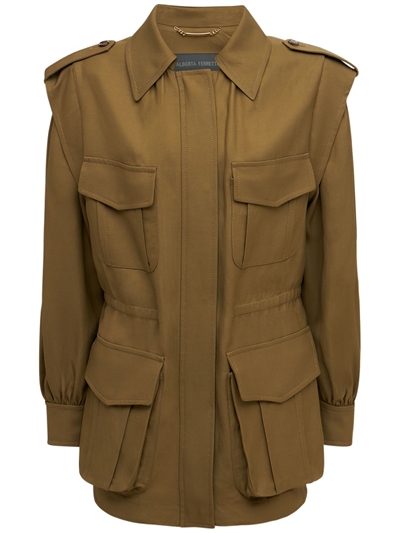 twill military jacket womens