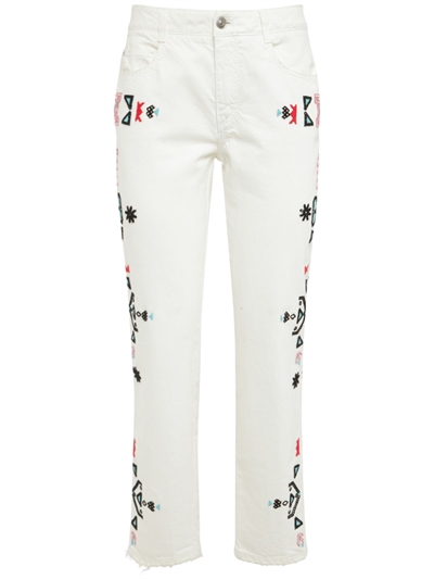 Ermanno Scervino - Embroidered straight jeans - White | Luisaviaroma